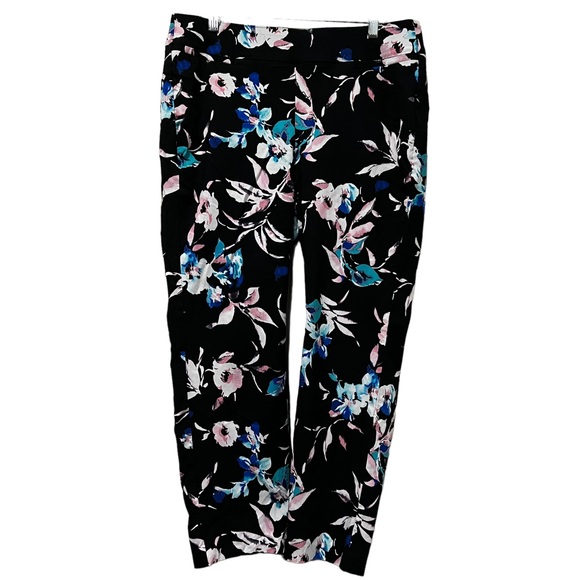 Lane Bryant 16 Allie Skinny Ankle Black Floral Pant B - Picture 2 of 4